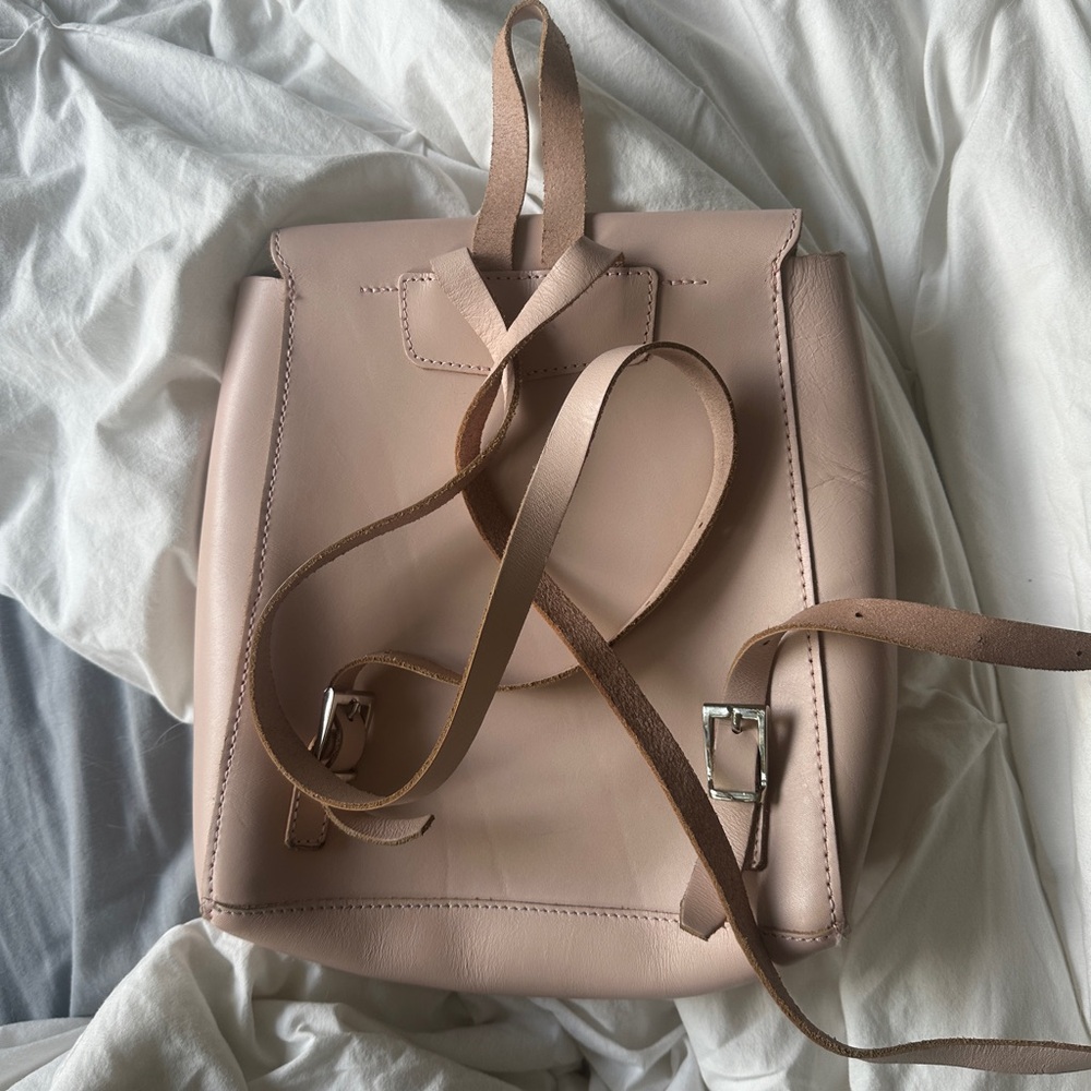 Pink Leather Backpack - Picture 2 of 2